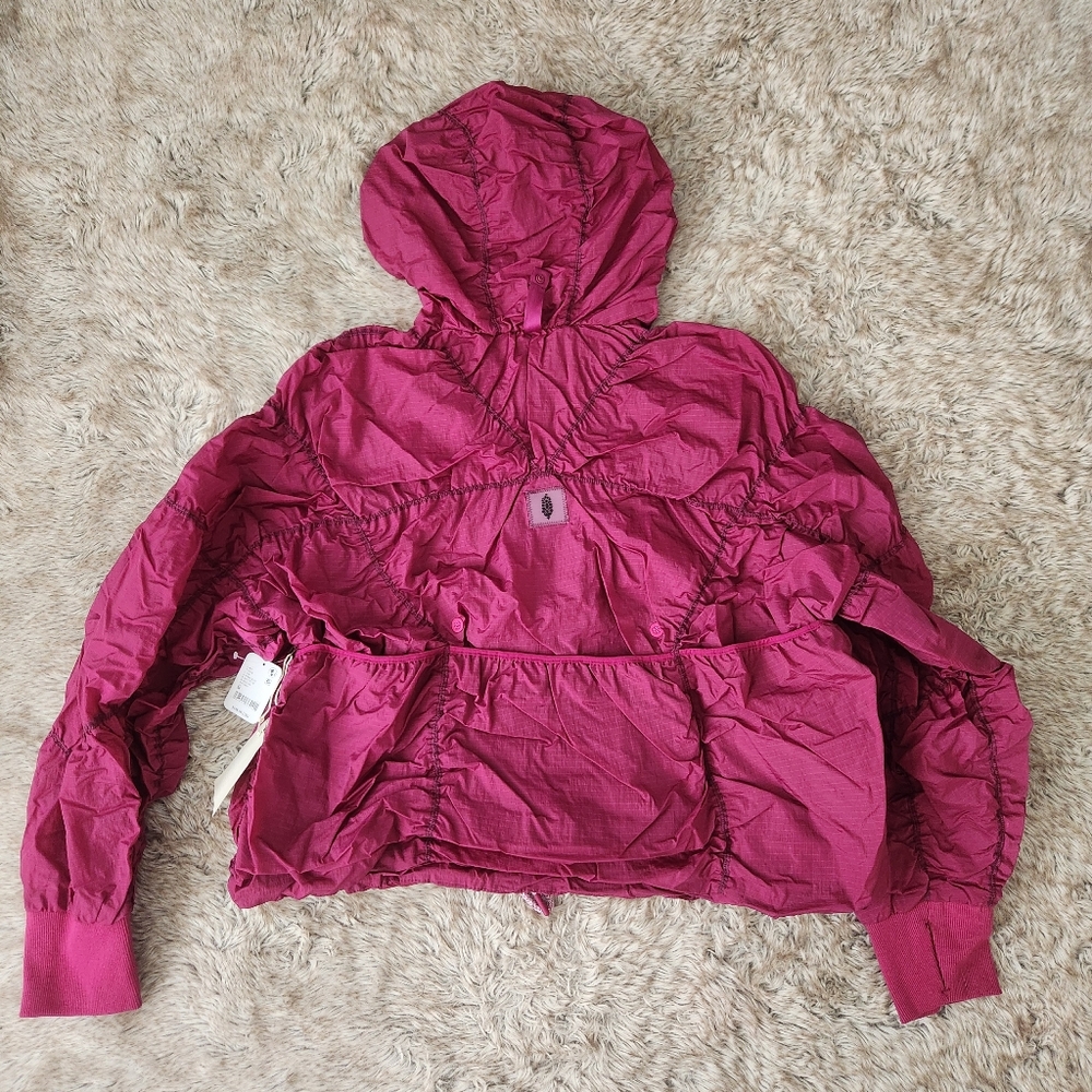 Free People FP Movement Happy Camper Pullover Misty Plum Windbreaker Jacket - Picture 11 of 15